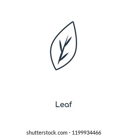 Leaf concept line icon. Linear Leaf concept outline symbol design. This simple element illustration can be used for web and mobile UI/UX.