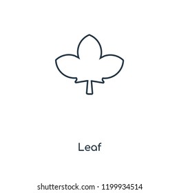 Leaf concept line icon. Linear Leaf concept outline symbol design. This simple element illustration can be used for web and mobile UI/UX.
