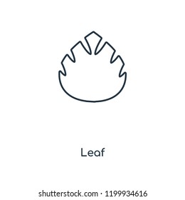 Leaf concept line icon. Linear Leaf concept outline symbol design. This simple element illustration can be used for web and mobile UI/UX.