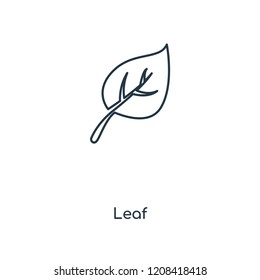 Leaf concept line icon. Linear Leaf concept outline symbol design. This simple element illustration can be used for web and mobile UI/UX.