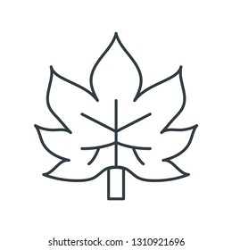 Leaf concept line icon. Simple element illustration. Leaf concept outline symbol design. Can be used for web and mobile UI/UX . Modern vector style