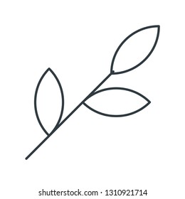 Leaf concept line icon. Simple element illustration. Leaf concept outline symbol design. Can be used for web and mobile UI/UX . Modern vector style