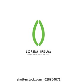 Leaf concept logo, vector illustration