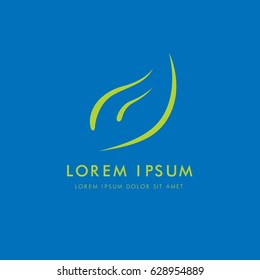 Leaf concept logo, vector illustration