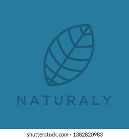 leaf concept logo vector, with a simple modern style.