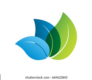 Leaf concept on a white background, Vector illustration