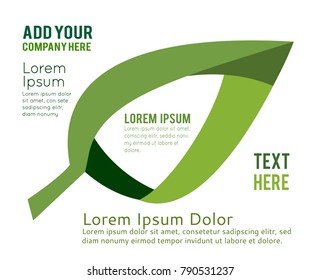 Leaf concept on a white background, Vector illustration