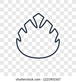 Leaf concept vector linear icon isolated on transparent background, Leaf concept transparency concept in outline style
