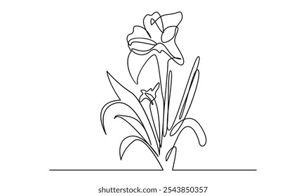 Leaf continuous one line vector drawing on white background design minimalist pro