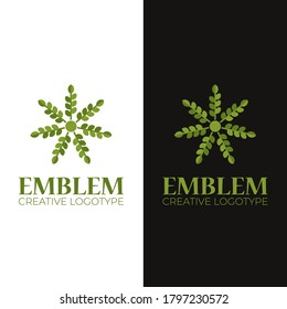 leaf creative abstract logo design vector template