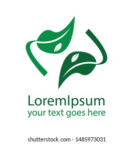 Leaf Creative Concept Logo Design Template.