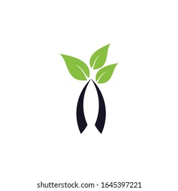 Leaf Creative Concept Logo Design Template. flat logo design vector 