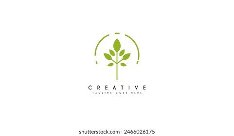 Leaf for Creative Garden Plant Farm Innovation Idea Logo design