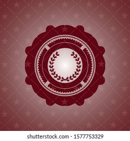 leaf crown icon inside badge with red background
