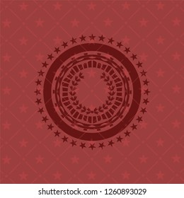 leaf crown icon inside red icon or emblem