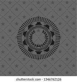 leaf crown icon inside retro style black emblem