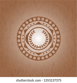 leaf crown icon inside wood emblem
