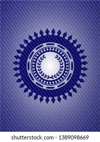 leaf crown icon with jean texture