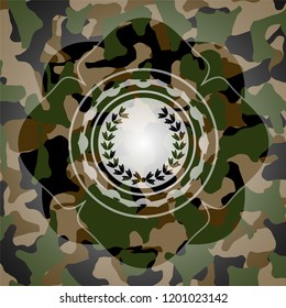 leaf crown icon on camouflaged texture