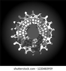 leaf crown icon on grey camo pattern