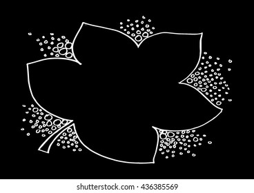 Leaf cute hand drawing illustration.