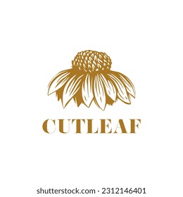 leaf cutleaf logo design premium vector