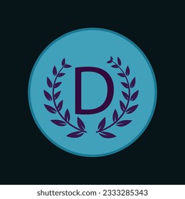 Leaf and D  letter logo design