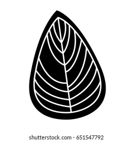 leaf decorative drawing icon