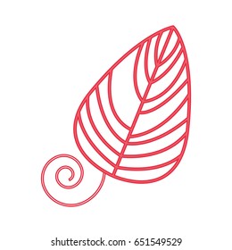 leaf decorative drawing icon
