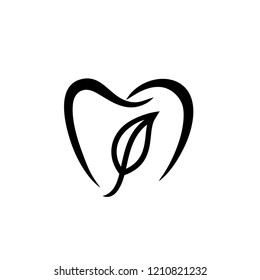 leaf dental logo icon designs vector