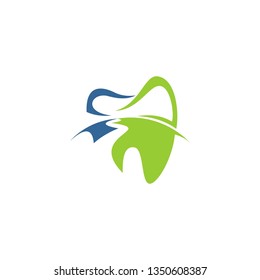 leaf dental logo template