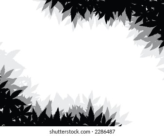 a leaf design in black and white that can be used as a background