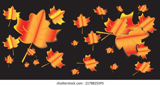 leaf design in bright colors on black background