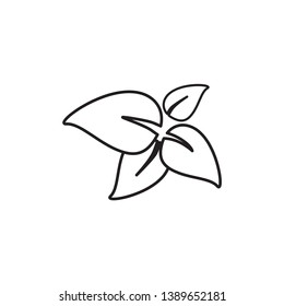 leaf design icon logo template