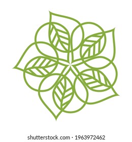 Leaf Design Icon. Make a green environment to safe our world.