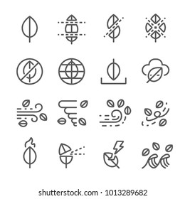 Leaf design icon set