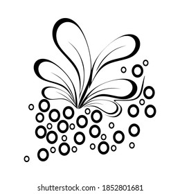 Leaf design line icons suitable for stickers,emblem, logo icons and more