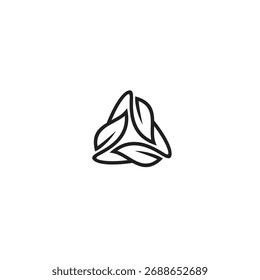 ícone do logotipo do design da folha vetor de ilusão