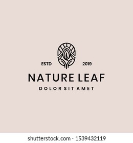 Leaf design logo Template design