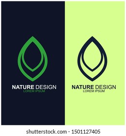 Leaf design logo Template. Green Nature Icon  Design
