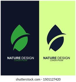 Leaf design logo Template. Green Nature Icon  Design