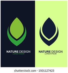 Leaf design logo Template. Green Nature Icon  Design