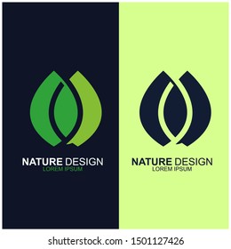 Leaf design logo Template. Green Nature Icon  Design