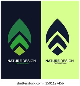 Leaf design logo Template. Green Nature Icon  Design