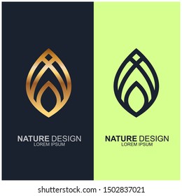 Leaf design logo Template. Green Nature Icon  Design