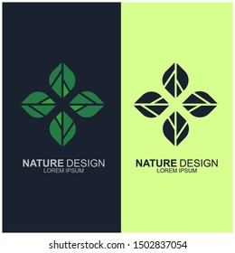 Leaf design logo Template. Green Nature Icon  Design