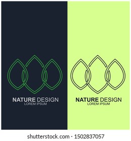 Leaf design logo Template. Green Nature Icon  Design