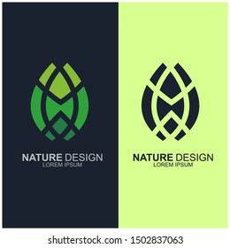 Leaf design logo Template. Green Nature Icon  Design
