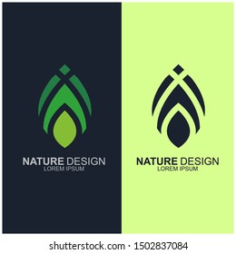 Leaf design logo Template. Green Nature Icon  Design