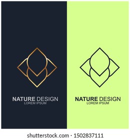 Leaf design logo Template. Green Nature Icon  Design